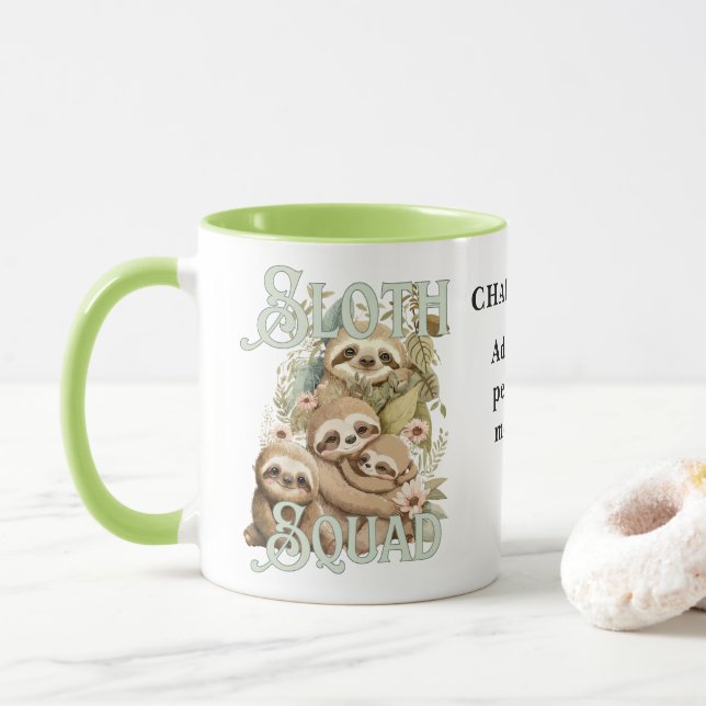 Sloth-puben, vidsynt anpassningsbar mugg (Med munk)