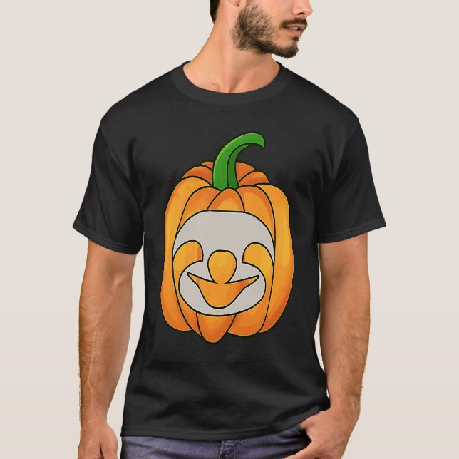 Sloth Pumpkin Halloween Sloth Themed Halloween T Shirt (Framsida)