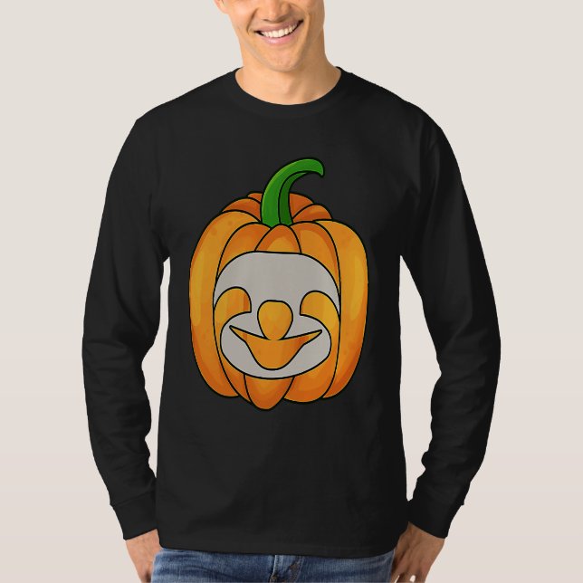Sloth Pumpkin Halloween Sloth Themed Halloween T Shirt (Framsida)