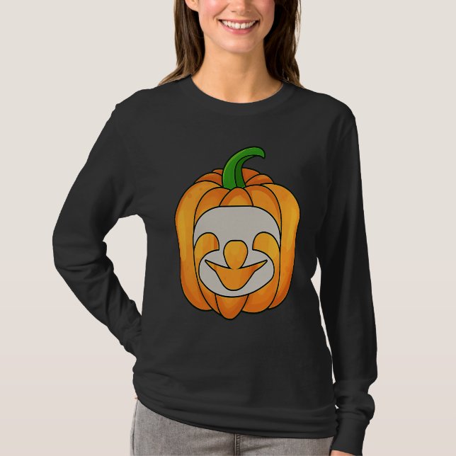 Sloth Pumpkin Halloween Sloth Themed Halloween T Shirt (Framsida)