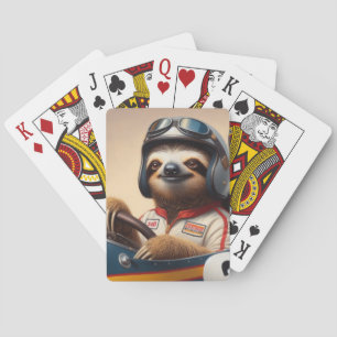 Sloth Racecar Driver Casinokort