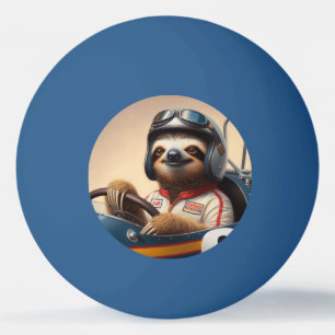 Sloth Racecar Driver Pingisboll
