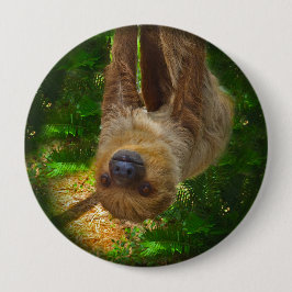 Sloth Rainforest Button Knapp