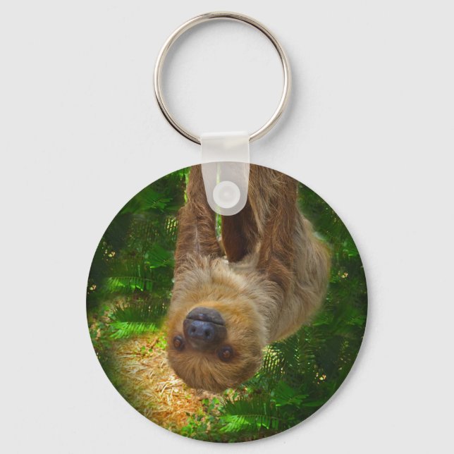 Sloth Rainforest Gifts Nyckelring (Framsida)