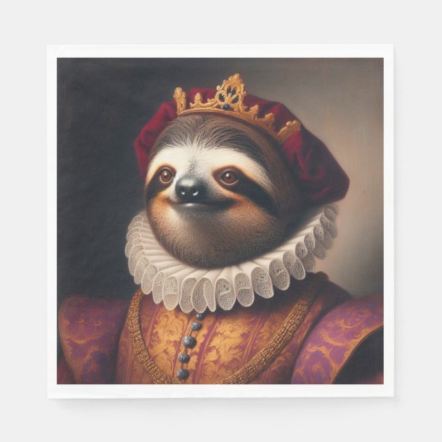 Sloth Renaissance Kung Pappersservett (Framsidan)