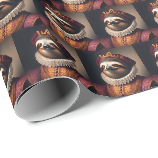 Sloth Renaissance Kung Presentpapper (Rullad Hörn)