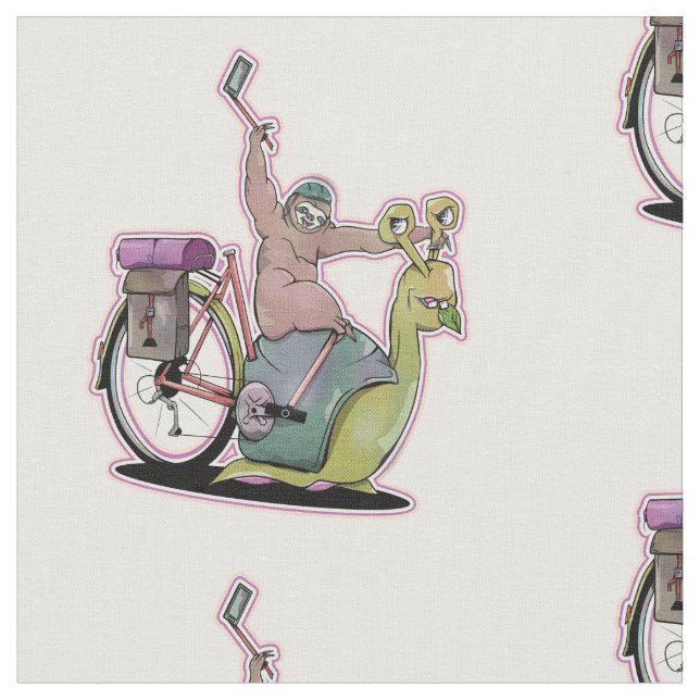 Sloth rider på snigel tyg (Närbild)