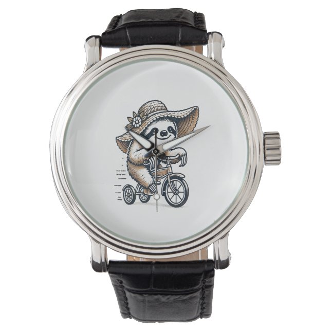 Sloth Riding Bike Armbandsur (Framsida)