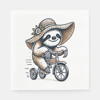 Sloth Riding Bike Pappersservett