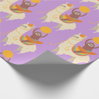 Sloth Riding Llama Birthday Presentpapper