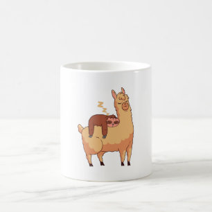 Sloth Riding Llama Kaffemugg