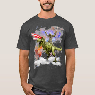 Sloth Riding TRex Dinosaur T Shirt