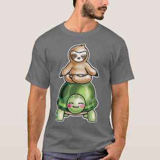 Sloth Riding turtle T Shirt