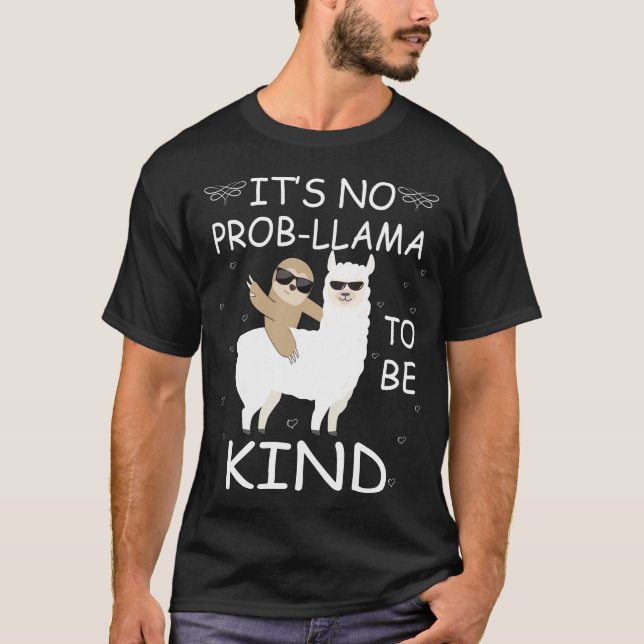 sloth ridllama t shirt (Framsida)