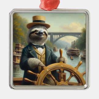 Sloth Riverboat-kapten Julgransprydnad Metall