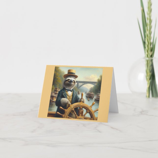 Sloth Riverboat-kapten Kort (Framsida)