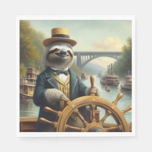 Sloth Riverboat-kapten Pappersservett