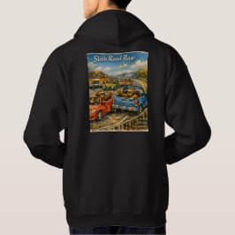 Sloth Road Rage – Rockwell‑Inspired Watercolor Car Hoodie