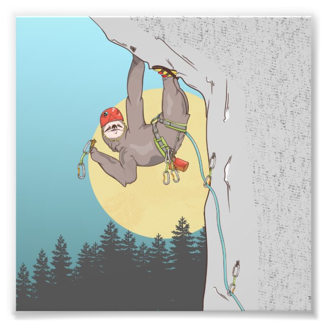 Sloth Rock climbing Fototryck (Framsidan)