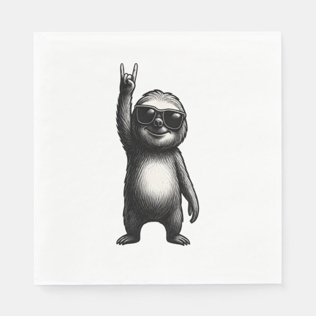 Sloth Rocking Dance Pappersservett (Framsidan)