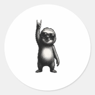 Sloth Rocking Dance Runt Klistermärke
