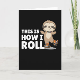 Sloth Roller Skates funny Animals Roller Skate Kort