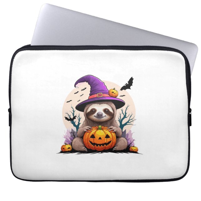 Sloth Rosa Hat Halloween Laptop Fodral (Framsidan)
