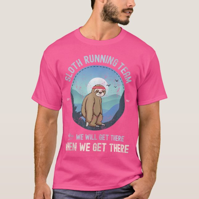 Sloth Running Sloth Running Team T Shirt (Framsida)