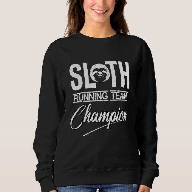 Sloth Running Team Champion Sloth T Shirt (Framsida)