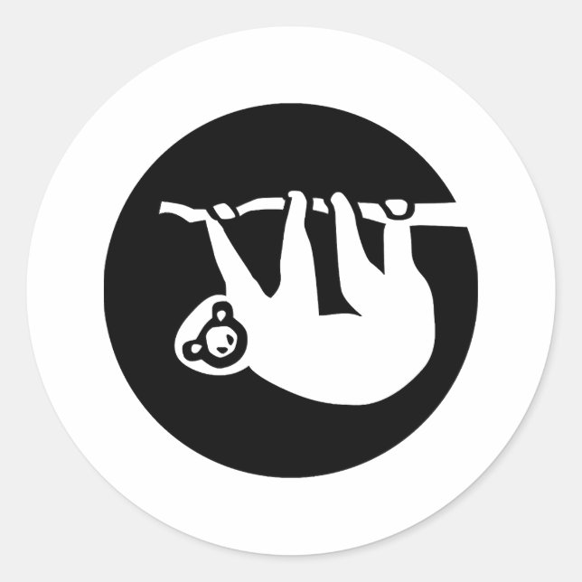 Sloth Runt Klistermärke (Framsida)