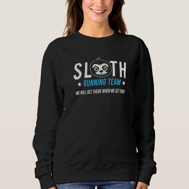 Sloth RunTeam Slow Marathon Idrottsman T Shirt (Framsida)