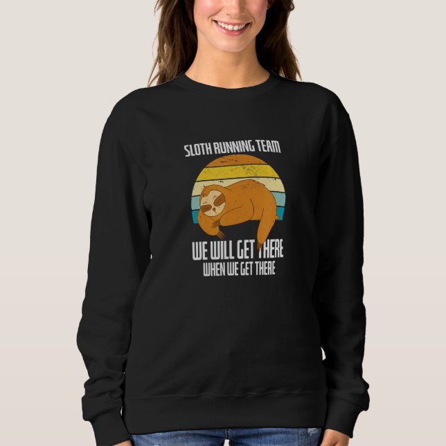 Sloth RunTeam Slow Walk Marathon Idrottsman T Shirt (Framsida)