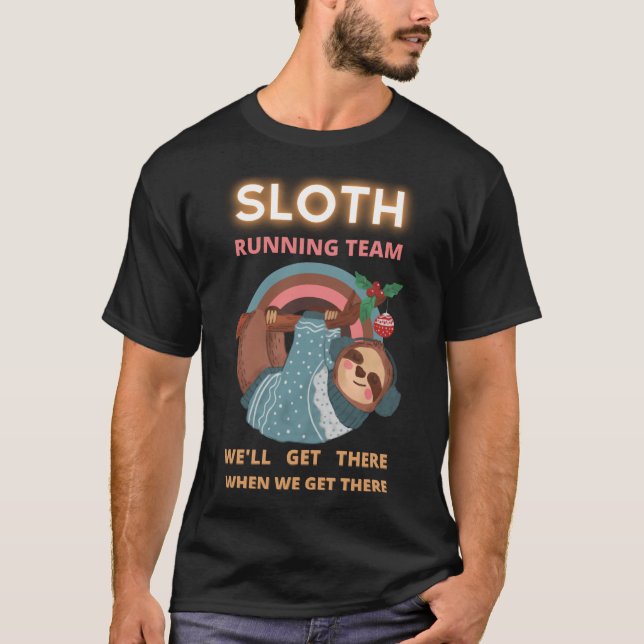 Sloth RunTeam T Shirt Kortärmad I Hate Peo (Framsida)