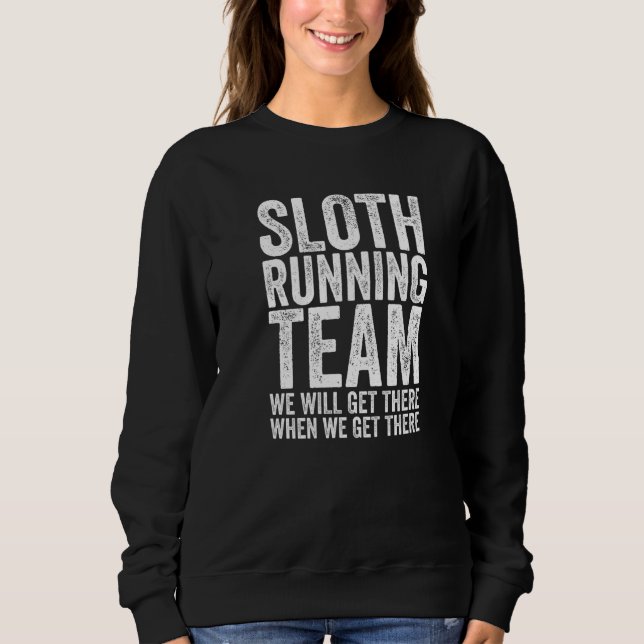 Sloth RunTeam Tired Animal Idrottsman T Shirt (Framsida)