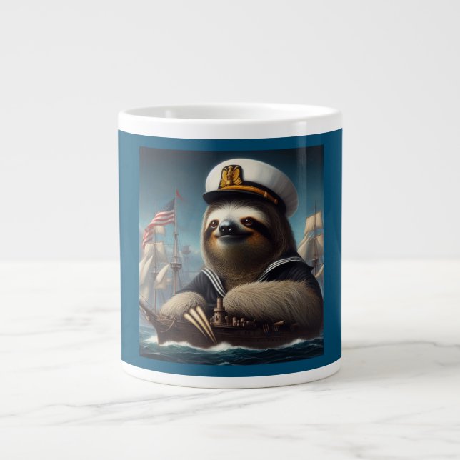 Sloth Sailor Jumbo Mugg (Framsidan)