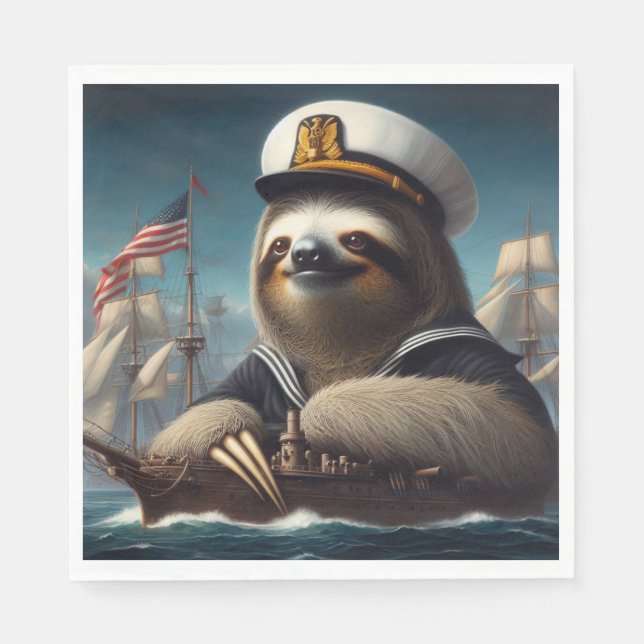 Sloth Sailor Pappersservett (Framsidan)