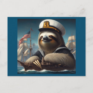 Sloth Sailor Vykort