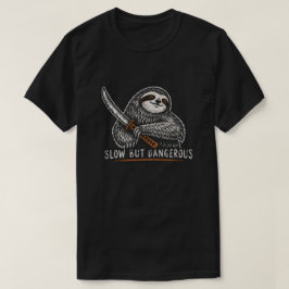 Sloth Samurai Katana Sword Vintage Art T Shirt