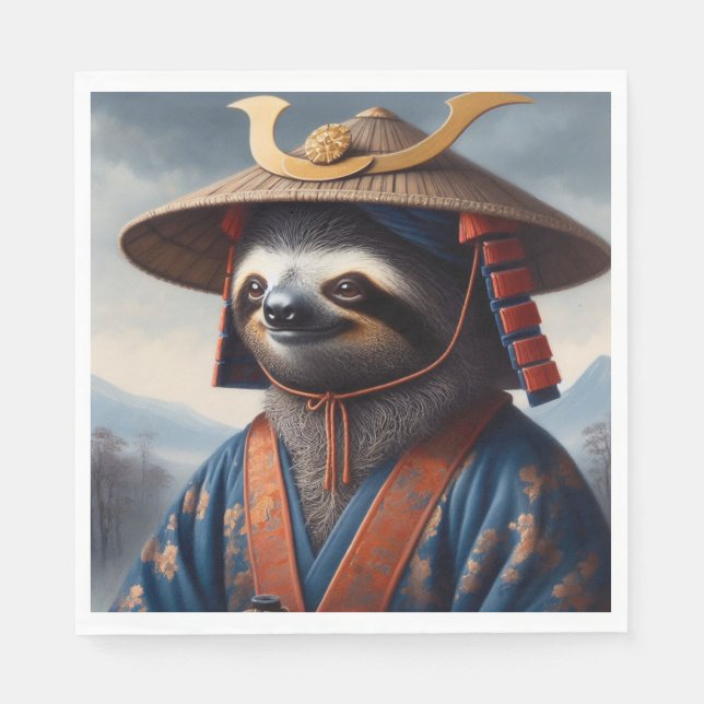 Sloth Samurai Pappersservett (Framsidan)