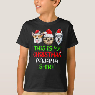 Sloth Santa T-skjortan Kids Boys Girls Julafton T Shirt