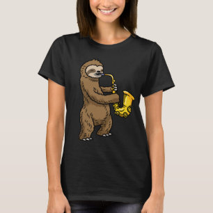 Sloth Saxophone T Shirt