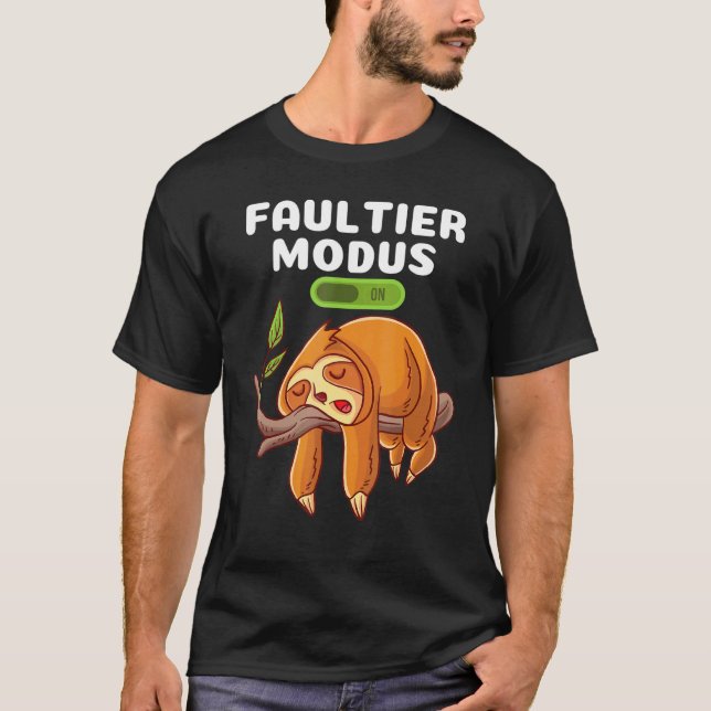 Sloth Say Sloth Idea T Shirt (Framsida)