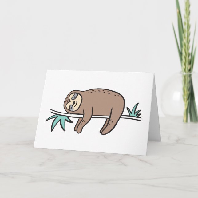 Sloth Says - slappna av Kort (Framsida)