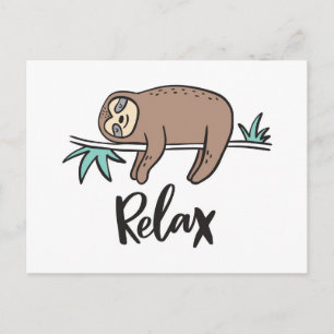 Sloth Says - slappna av Vykort