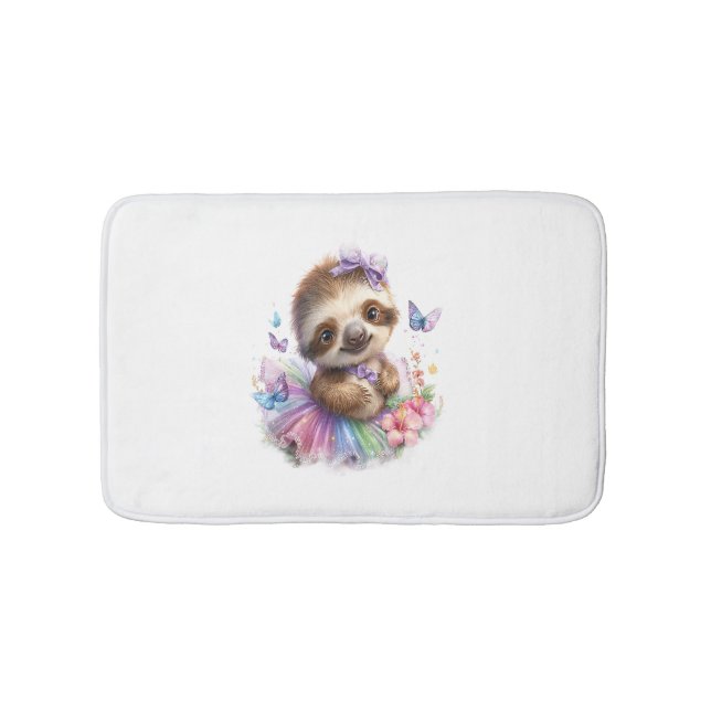 Sloth Shirt Safari Rainbow Summer Badrumsmatta (Framsidan)