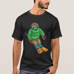 Sloth Skier Ski T Shirt
