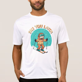 Sloth Skiing - Lustigt vinter Sloth Ski You Senare T Shirt