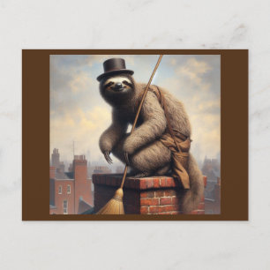 Sloth Skorsten Sweep Vykort