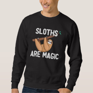 Sloth Sloths är magic Animal Lazy Kids Lång Ärmad Tröja