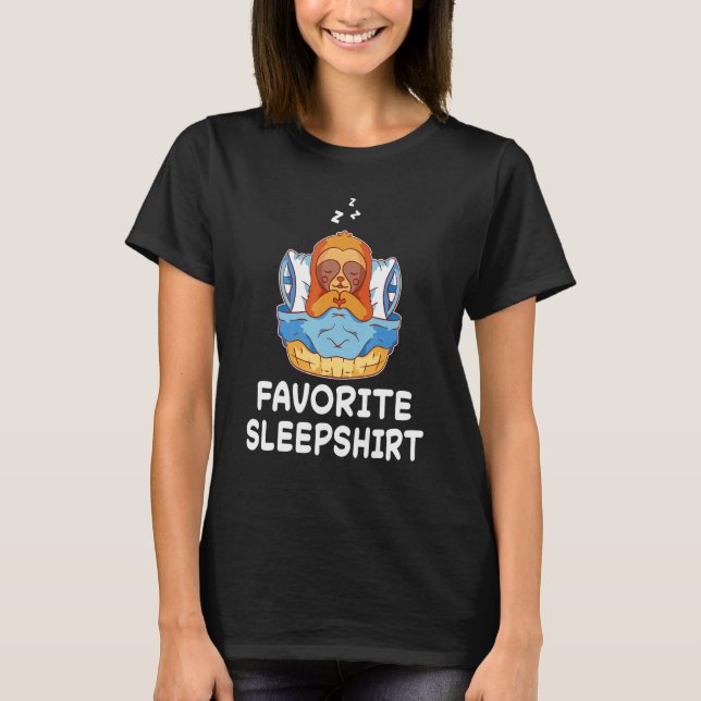 Sloth Sloths Nap Sleeping Sleep Pajama Pajamas Nig T Shirt (Framsida)